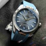 VS Factory Super Clone Omega Aqua Terra Summer Blue Dial Rubber Strap Watch 